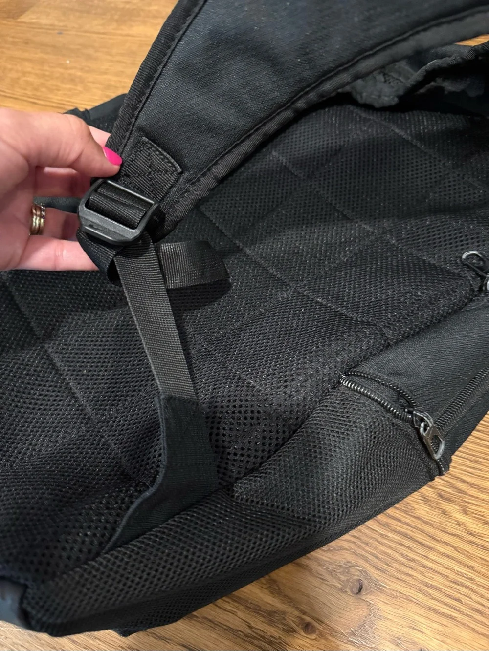 Nike Black Backpack with White Swoosh